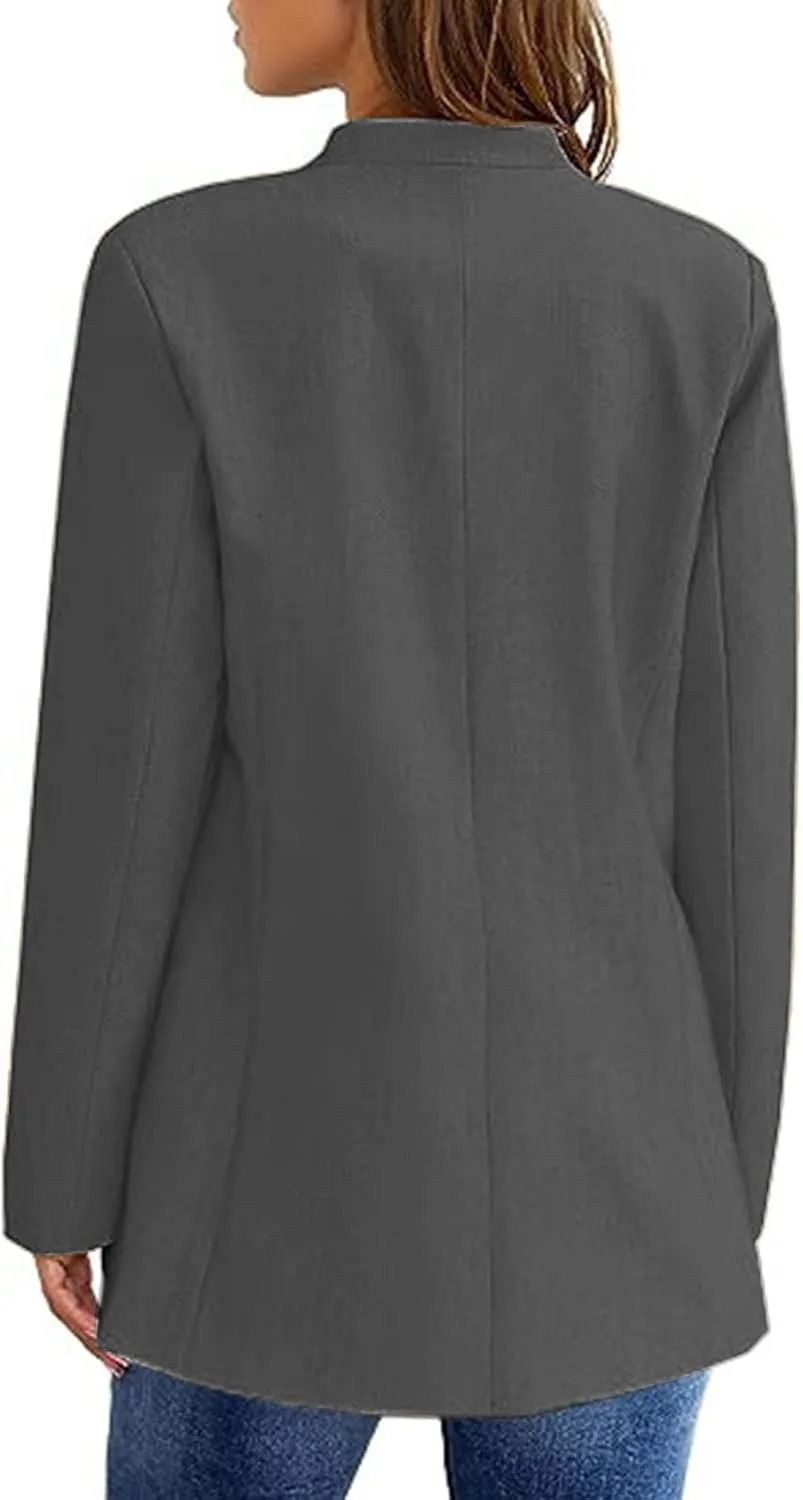 Blazers for Women Dressy Casual Long Sleeve Work Jacket Trendy Spring Fashion Blazer Suit Jackets Open Front Cardigan