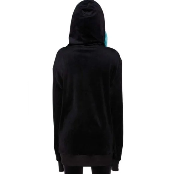 Fester Velour Unisex Hoodie | Black Soft Cotton