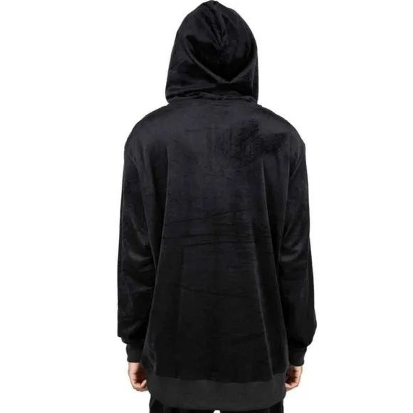 Fester Velour Unisex Hoodie | Black Soft Cotton