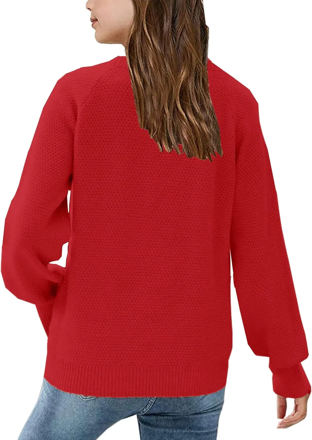 Girl's Sweater Cable Knit Long Sleeves Crew Neck Soft Casual Pullover Sweaters