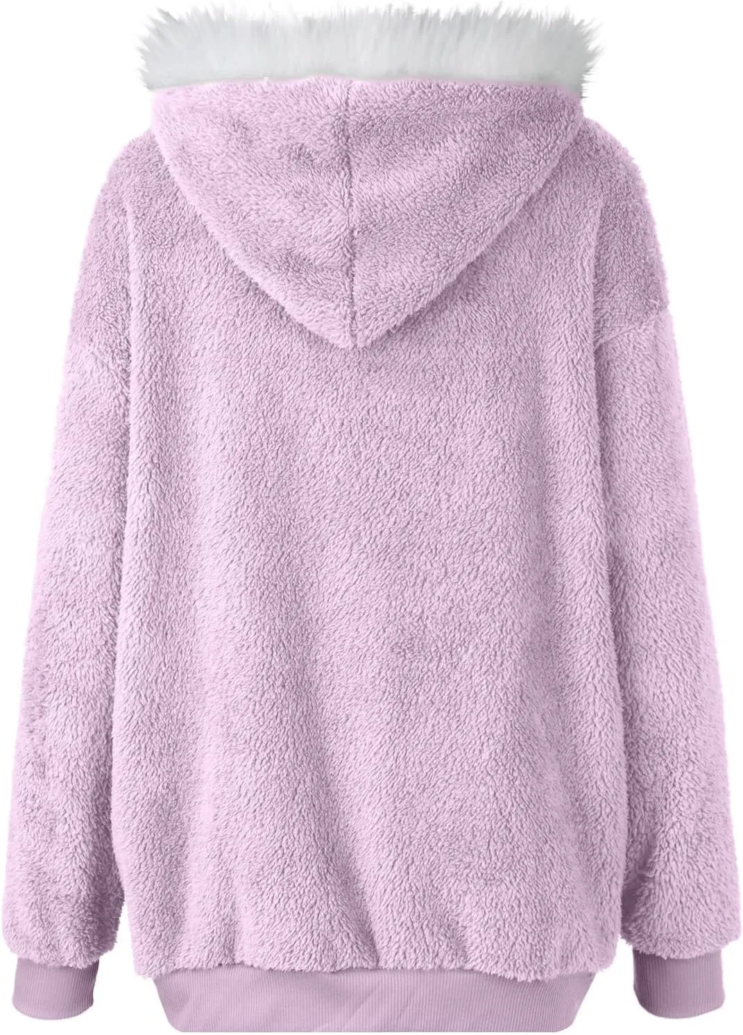GOFULY Winter Jackets For Women Baggy Plush Coats Warm Full Zip Sherpa Cardigan Warm Patchwork Outerwear With Pockets