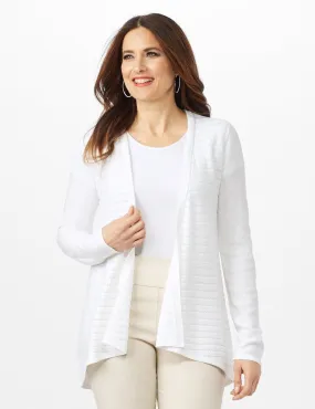Long Sleeve Mitered Stitch Cardigan