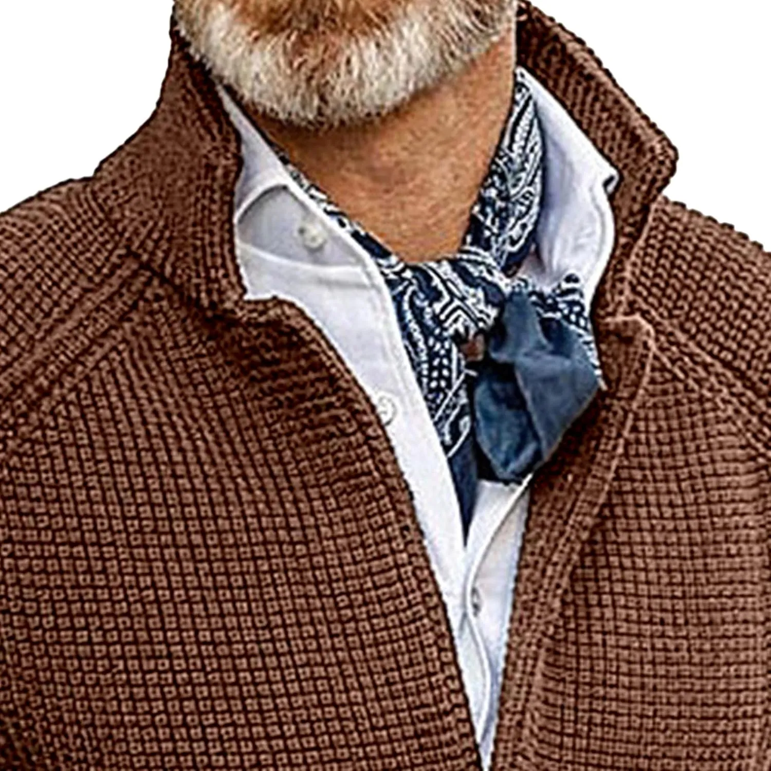 Men's Cardigan Sweater Slim Fit Stand Collar Cardigan Outerwear Casual Knitted Button Down Sweater with Pockets