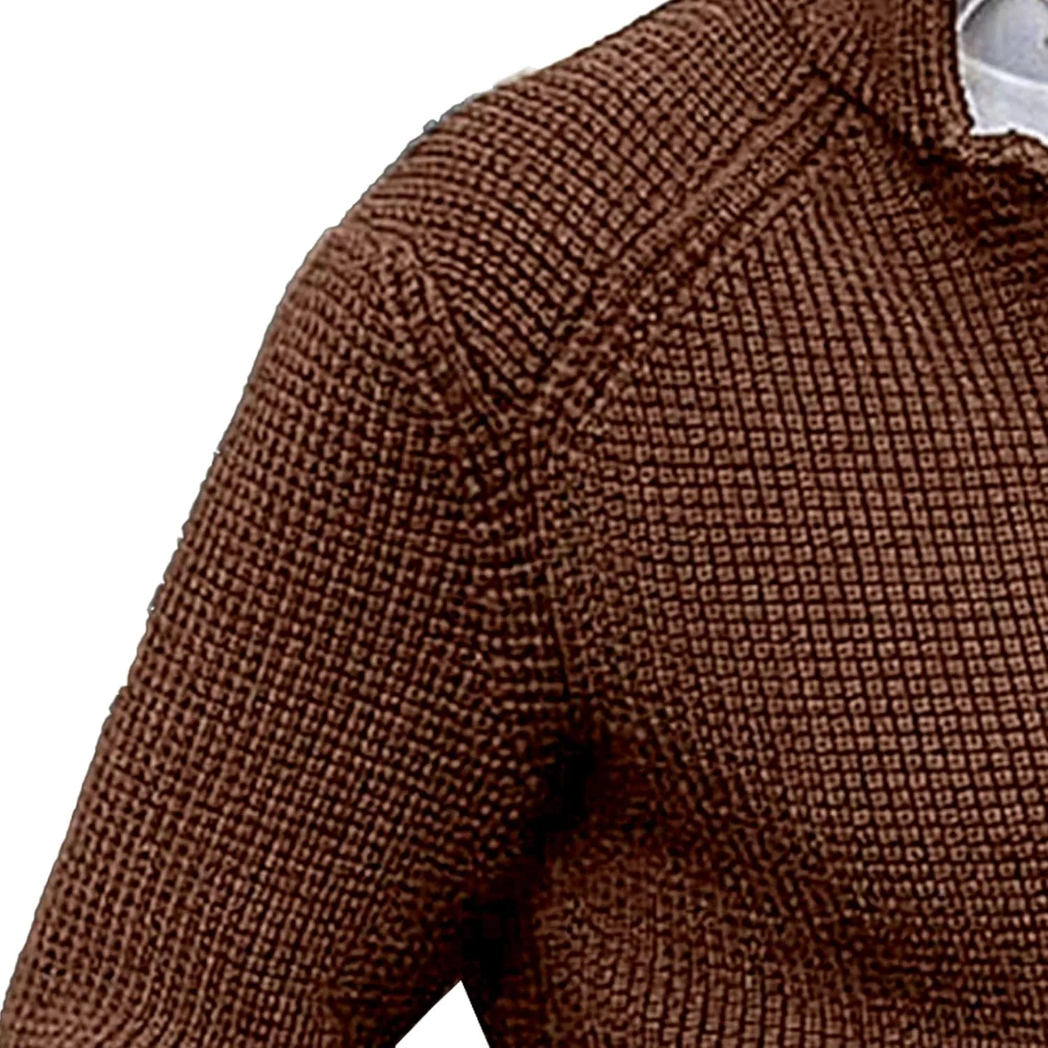 Men's Cardigan Sweater Slim Fit Stand Collar Cardigan Outerwear Casual Knitted Button Down Sweater with Pockets