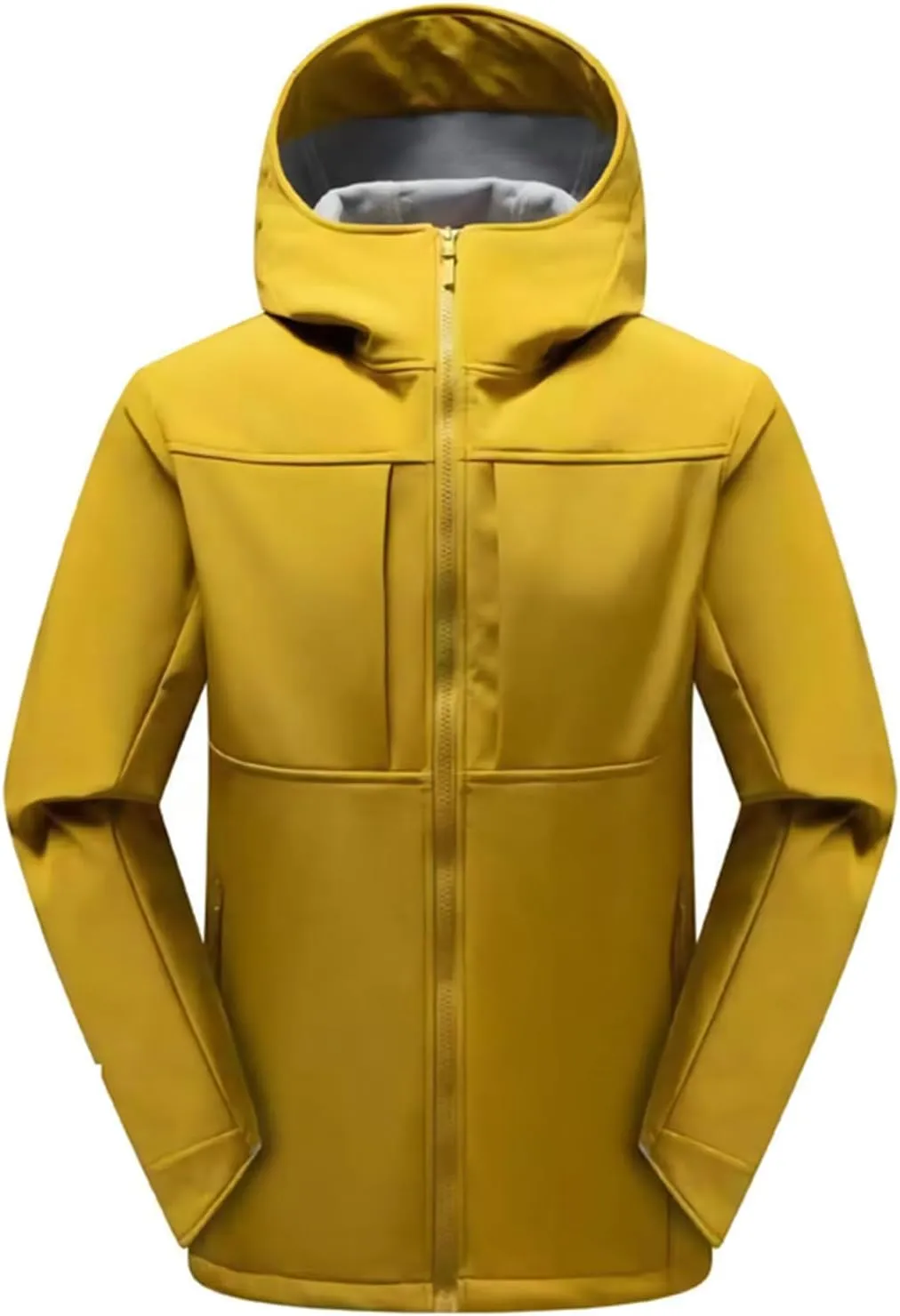 Men's Windproof Ski Jacket Warm Winter Snow Coat Mountain Waterproof Hooded Raincoat Color Block Lightweight Hiking Jackets
