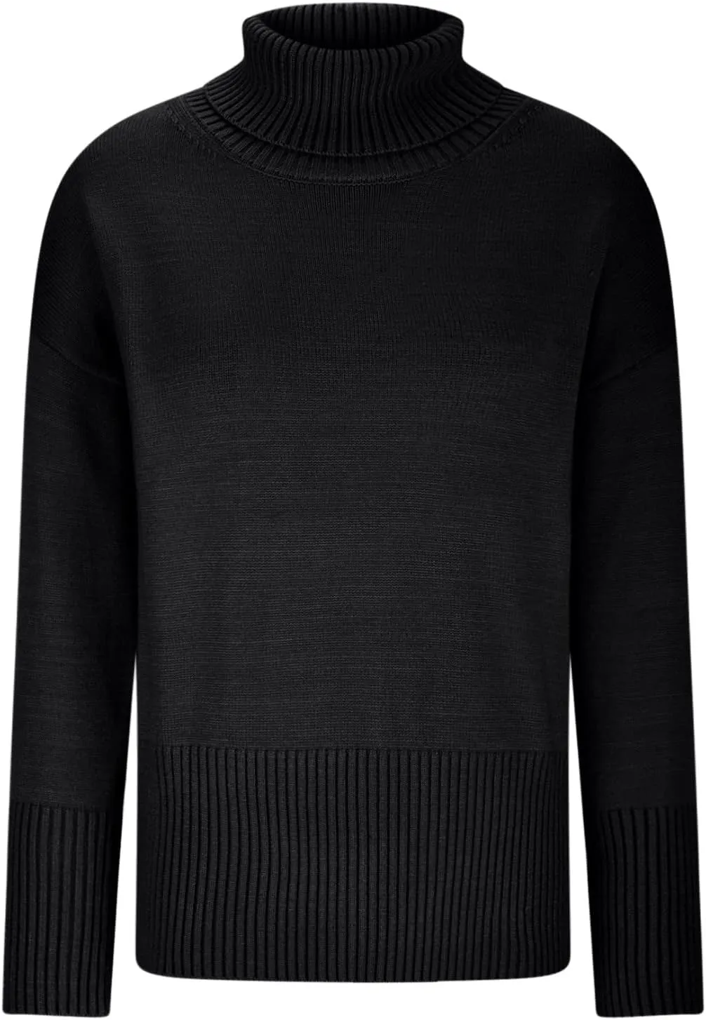 Oversized Turtleneck Sweater for Women Loose Casual Long Sleeve Knitted Fall Winter Soft Warm Pullover Jumper Tops