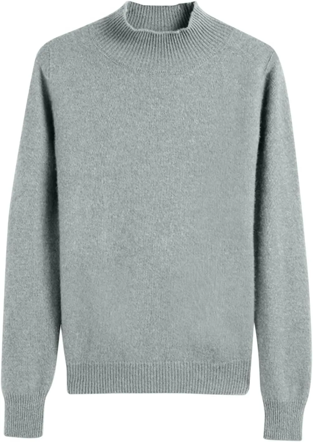 Womens Lightweight Sweaters Warm Cozy Soft Long Sleeve Mock Neck Knit Pullover Sweater Winter Basic Tee Tops