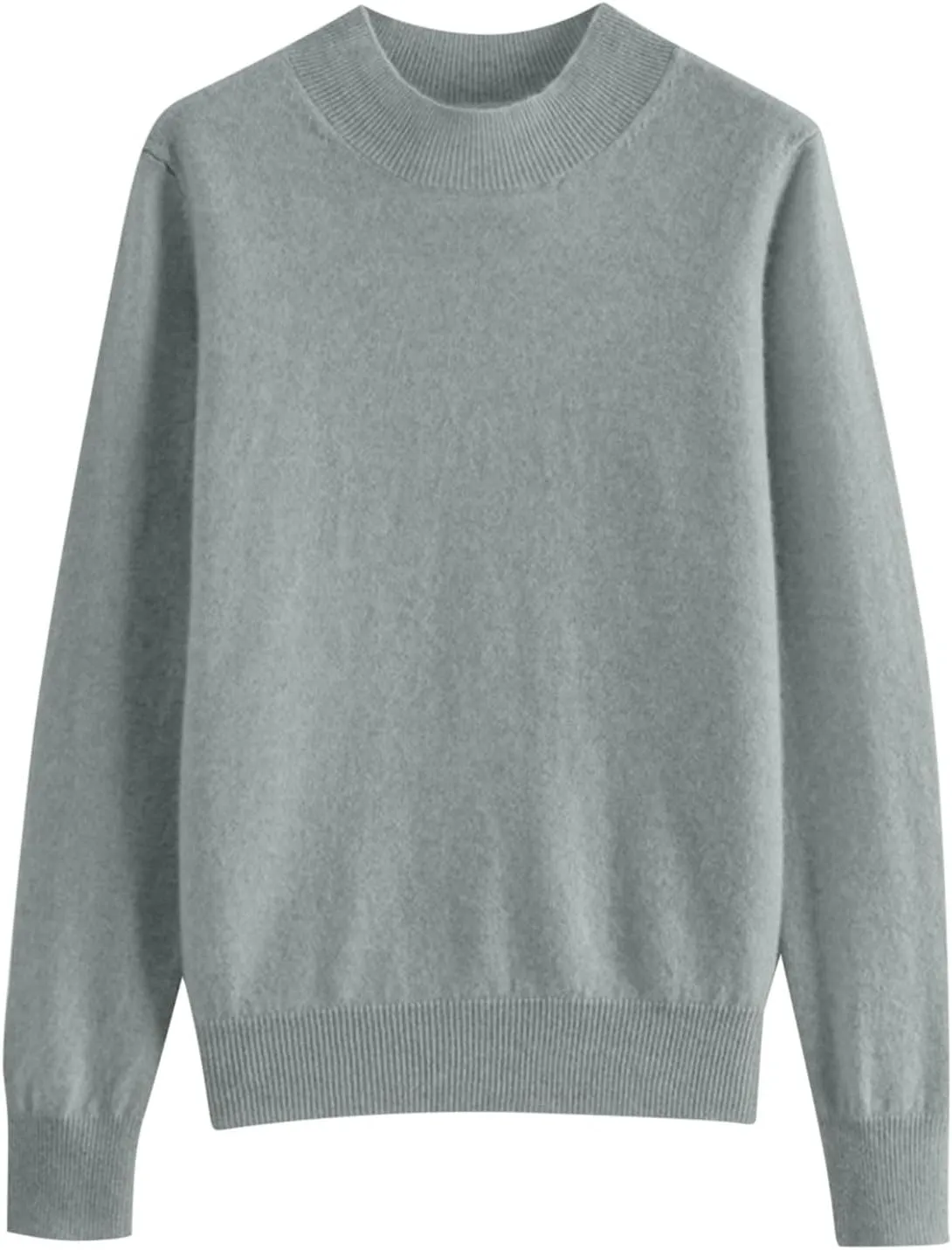 Womens Lightweight Sweaters Warm Cozy Soft Long Sleeve Mock Neck Knit Pullover Sweater Winter Basic Tee Tops